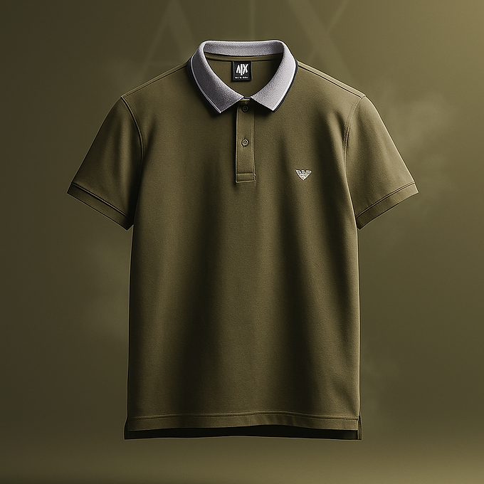 Armani Exchange Classic Collar T-Shirt with Logo