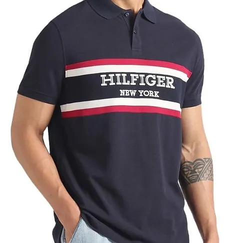 Tommy Hilfiger Polo T-Shirt with Bold Branding